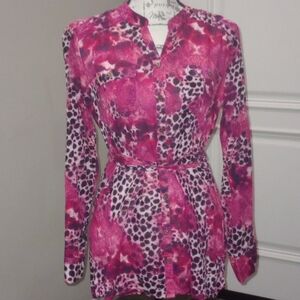 Jaclyn Smith Animal Print Shirt